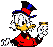 Gif animé oncle Picsou